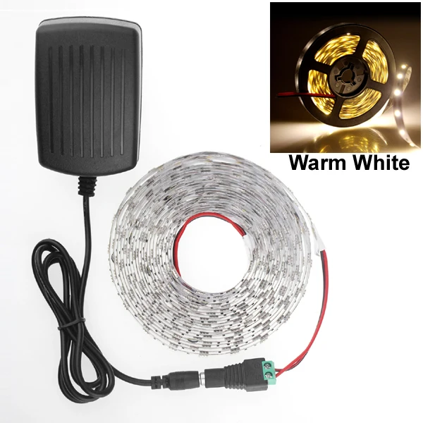 Warm White SMD 5050 светодиодные полосы водонепроницаемый теплый белый красный синий Epistar 60 светодиодов/м Ambilight Подсветка Водонепроницаемый 12 В светодиодные полосы дистанционного управления - Испускаемый цвет: Warm White