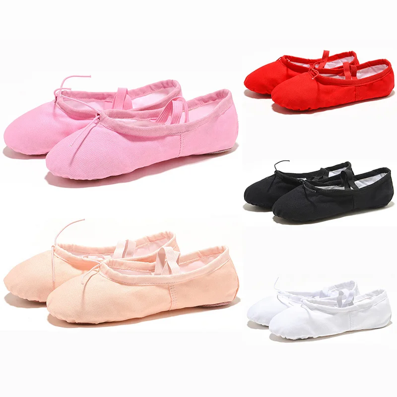 Canvas Cloth Head Indoor Exercising Shoes Yoga Slippers Gym Ballet Dance Shoes 