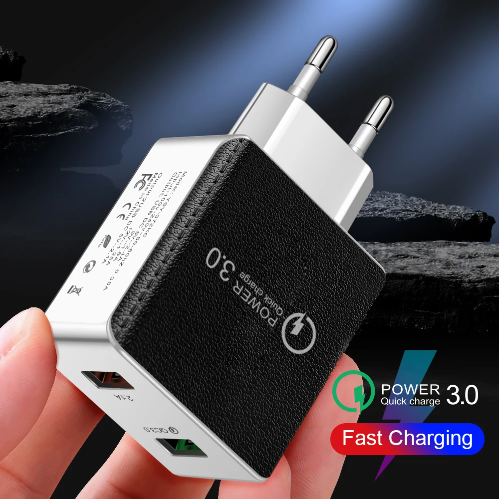 48W Quick Charge 4.0 3.0 USB Charger for iPhone 11 Xiaomi Huawei Samsung QC 3.0 4.0 Fast Charger USB Phone Adapter Fast Charging