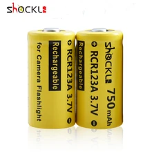 Shockli RCR 123 16340 750mAh 3,7 V литий-ионная аккумуляторная батарея литиевые батареи для Arlo HD камеры, фонарики, лазерная ручка