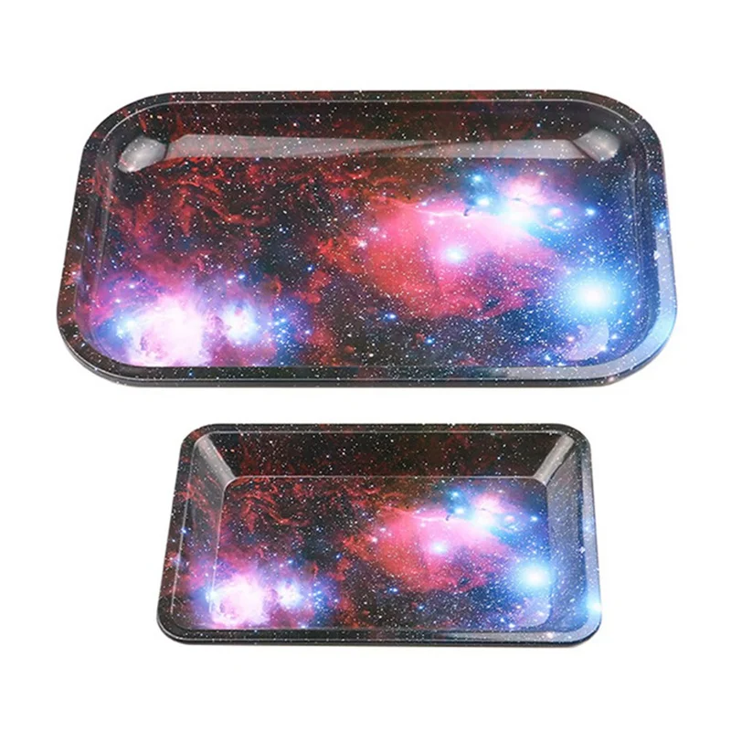1 PC Lengt 28.8 CM*Width18.8 CM Metal Tobacco Tray Herb Spice Rolling Trays DIY Smoking Accessories,Storage Tray
