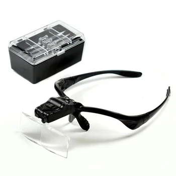 

Crafts Tools Led Reading Adjustable Angle Repair Accessories Watching Drawing Elder Headband Magnifier