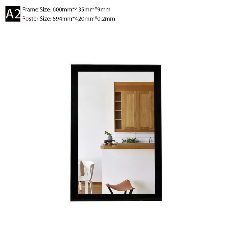 A2 Silvery Side A1 A2 A3 A4 Магнитный оснастка рамка Светодиодный светильник Коробка Реклама Алюминий Ресторан меню доска вывеска плакат с подсветкой рамки открытый - Мощность в ваттах: A2 Silvery Side