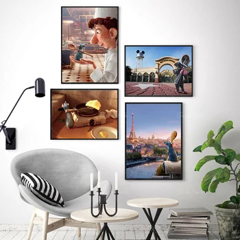

Ratatouille Cartoon Canvas Poster Gifts Nursery Kids Room Decor Art Canvas Painting Wall Pictures Living Room Home Decor