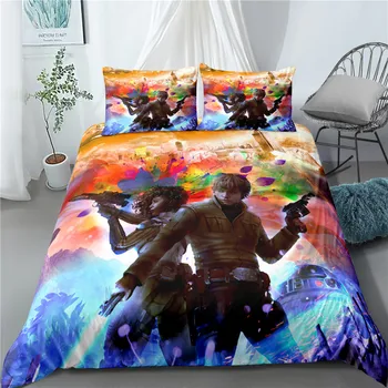 

3 Piece Cover Set Anime Beds For Kids Duvet Cover Star Wars 3D Printed Bedding Sets Cartoon Parure De Lit