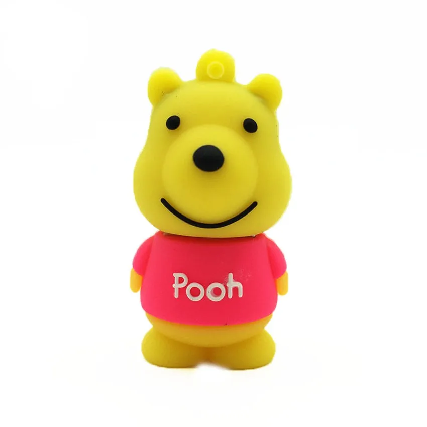 

2019 New Memory Stick U Disk USB2.0 Real Capacity Cartoon Yellow Bear USB Flash Drive 128GB 64GB 32GB 16GB 8GB 4GB Pen Drive
