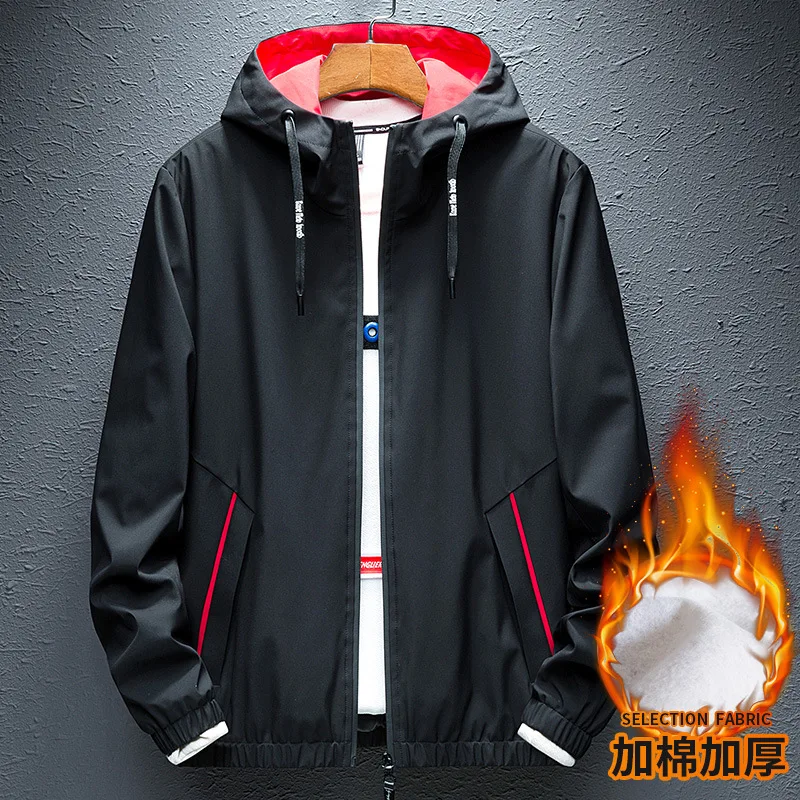 

Wxy21 Thick-Winter Men Thick Warm Japanese-style Jacket Youth Korean-style Slim Fit Jacket Large Size Hooded