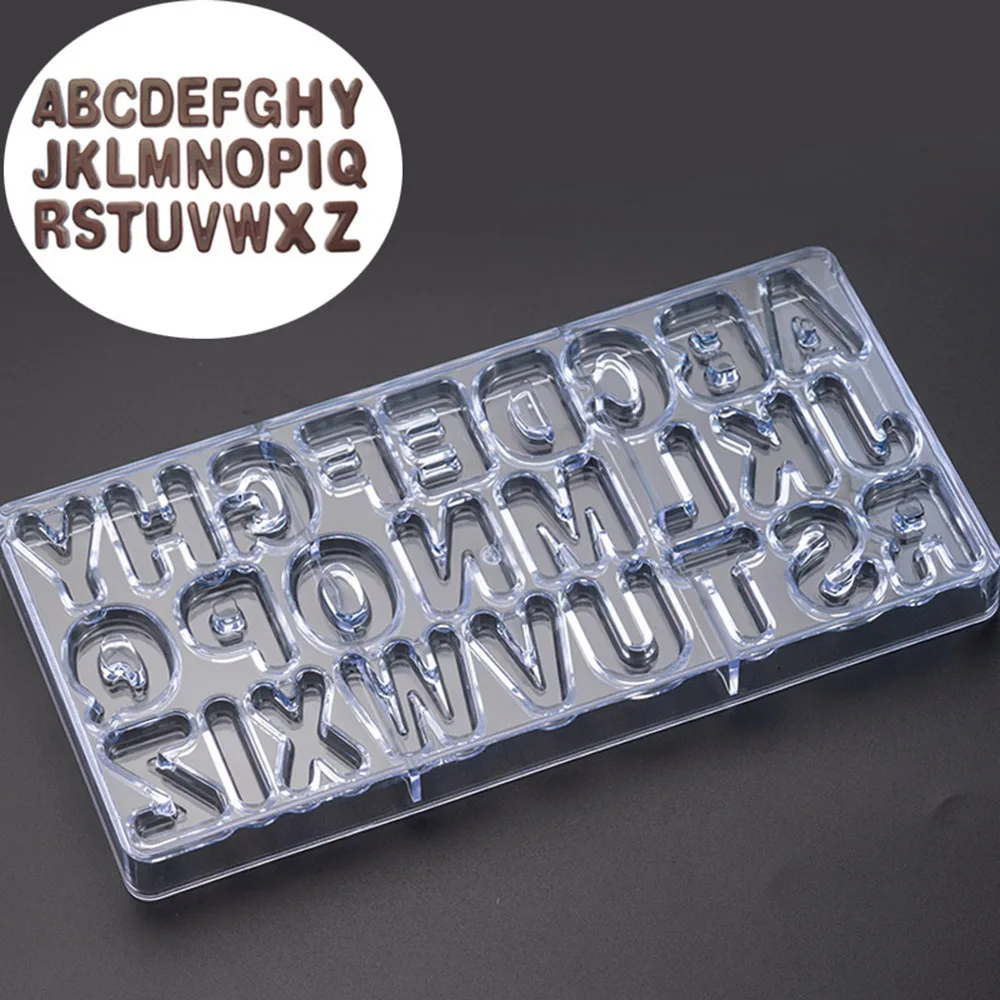 DIY шоколадная форма верхний чехол буквы формы поликарбонатная форма инструмент для выпечки