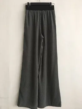 

Geometric Print Women Wide-Leg Pants Elastic Waist Loose Female Casual Long Thin Trousers 2020 Spring Summer