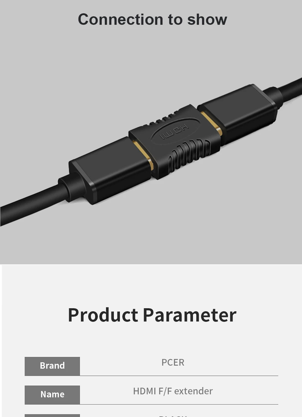 PCER HDMI к HDMI Женский к женскому адаптеру hdmi конвертер HDMI адаптер удлинитель