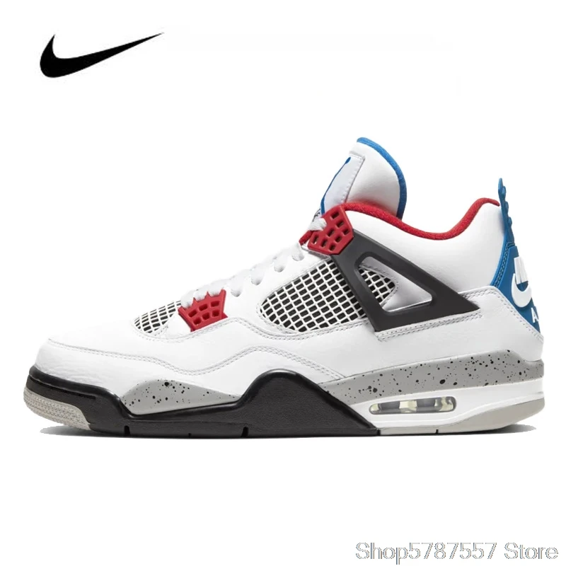 Мужская баскетбольная обувь Nike Air Jordan 4 оригинальные высокие кроссовки