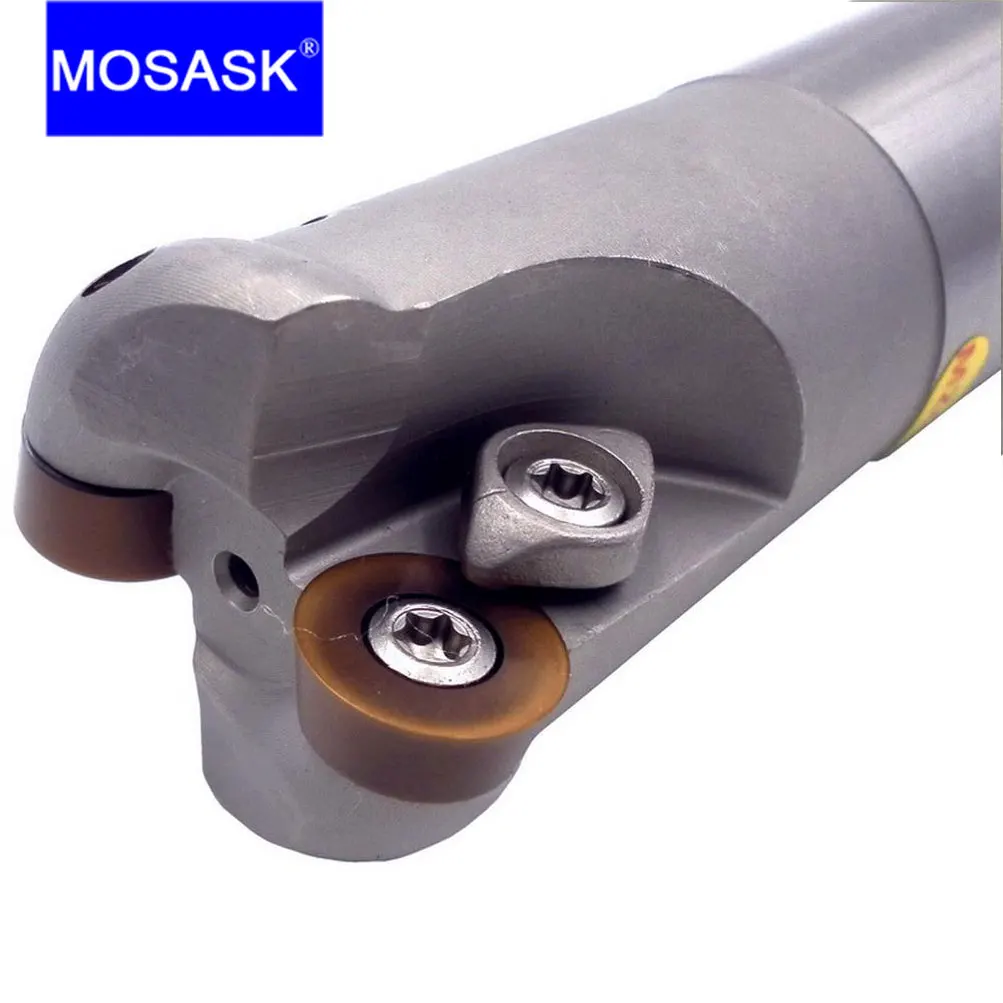 MOSASK EMR Face Mill Tool CNC Metal Working Lathe Tungsten Machining Round Nose 25 32 MM Carbide Milling Cutter