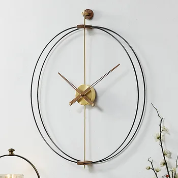 

Europe Extra Large Wall Clock Living Room Modern Design 3D Metal Quartz Watch Home Decor Decoration Sticker Solid Wood Needle