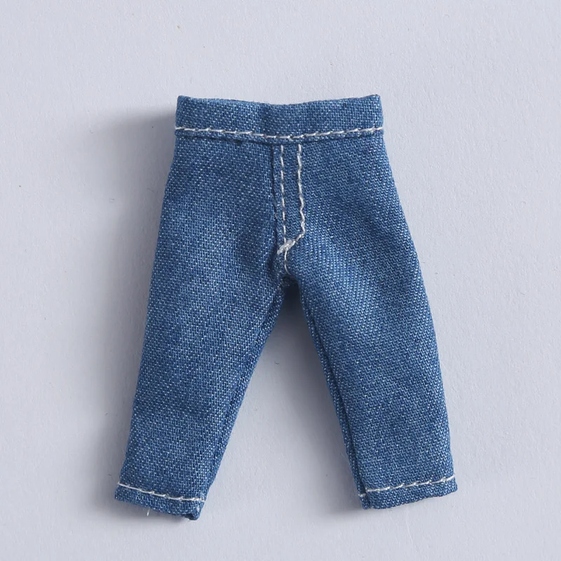 10 only trousers Ob11/одежда для малышей 1/12 г. BJD одежда для малышей красивые рваные джинсы с бантиком и поросенком GSC, простая Одежда для кукол P9 штаны, аксессуары для кукол - Цвет: 10 only trousers