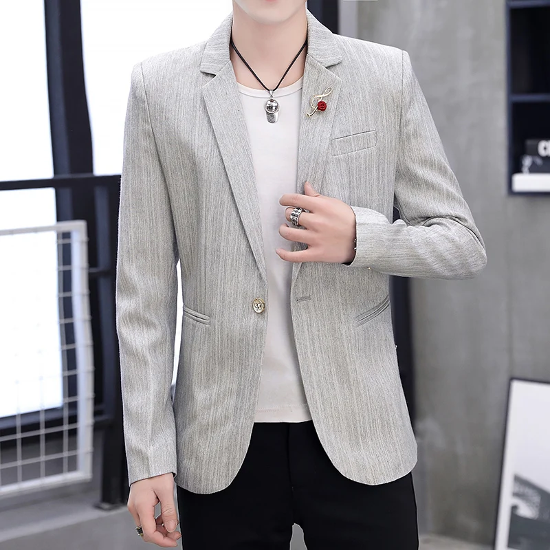 UYUK2019 New Trend Youth Casual High Quality Jacket Men's Slim Handsome Korean Version Of The Small Dress Costume