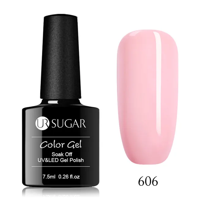 606 Ur Sugar УФ-гель для ногтей светодиодный светильник Гель-лак чистые цвета Полупостоянный Гель-лак праймер для ногтей базовое верхнее покрытие - Цвет: 606