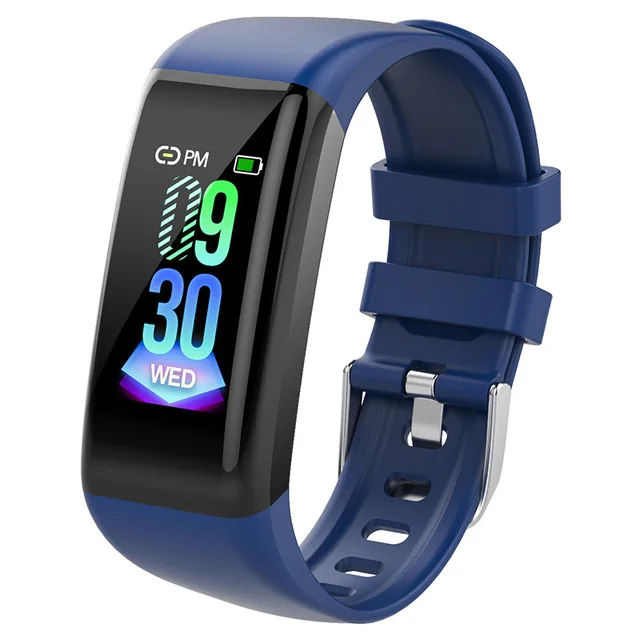 blue 696 C21 умный Браслет сердечного ритма шагомер спортивные Смарт часы водонепроницаемые фитнес часы с трекером ремешок для умных часов цветной экран - Цвет: blue