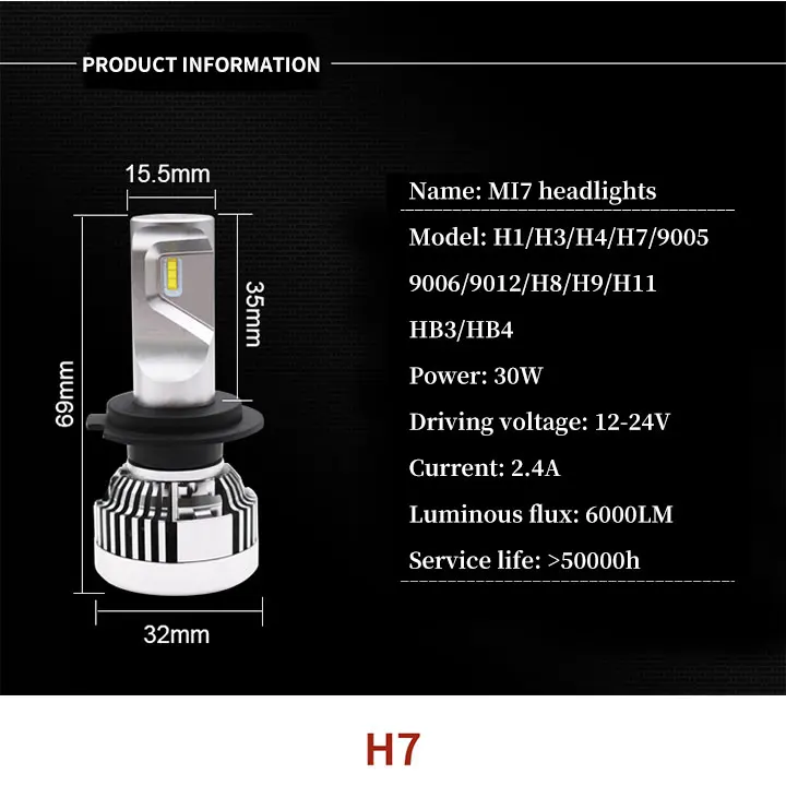 Супер яркие фары H4 led H7 H11 H1 H3 9005 9006 HB3 HB4 Авто heaadlamp лампада h7 светодиодные лампы CSP Автомобильные фары bulb12000LM 6000k 12V