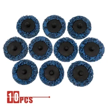 10 шт. " 50 мм Быстросменные диски Roloc Easy Strip& Clean синий для удаления ржавчины краски Авто поверхности Prep