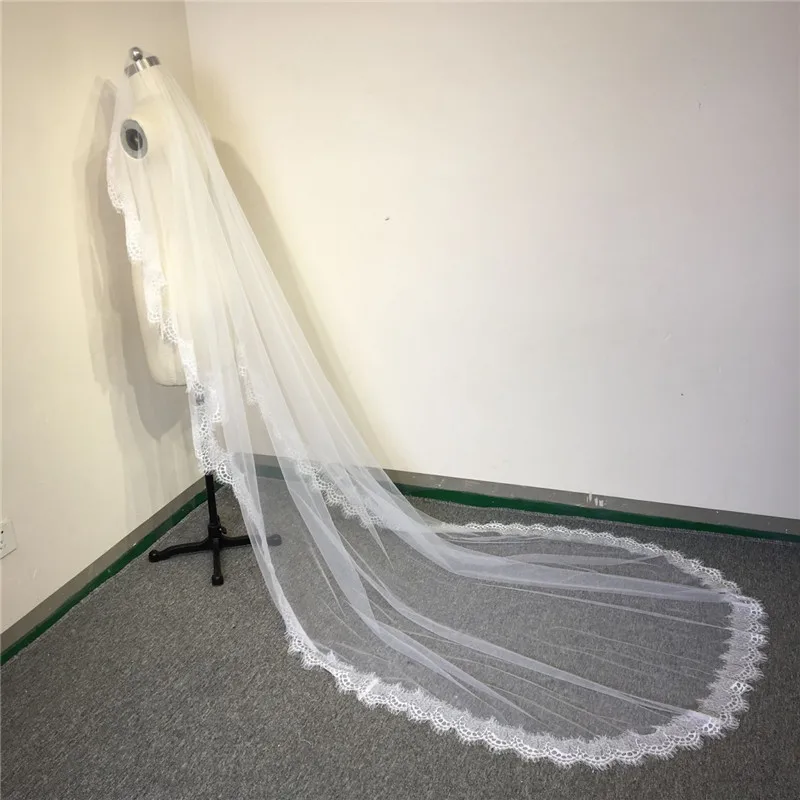 High Quality Lace Princess 3m Long Wedding Accessories Bride Wedding Veil High Quality Lace Princess 3m Long Wedding Accessories Bride Wedding Veil