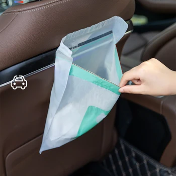 

Car Trash Bag Universal Paste Type Disposable Back Seat Hanging Storage Pouch Lovely Foldable Sack Interior Accessories Supplies