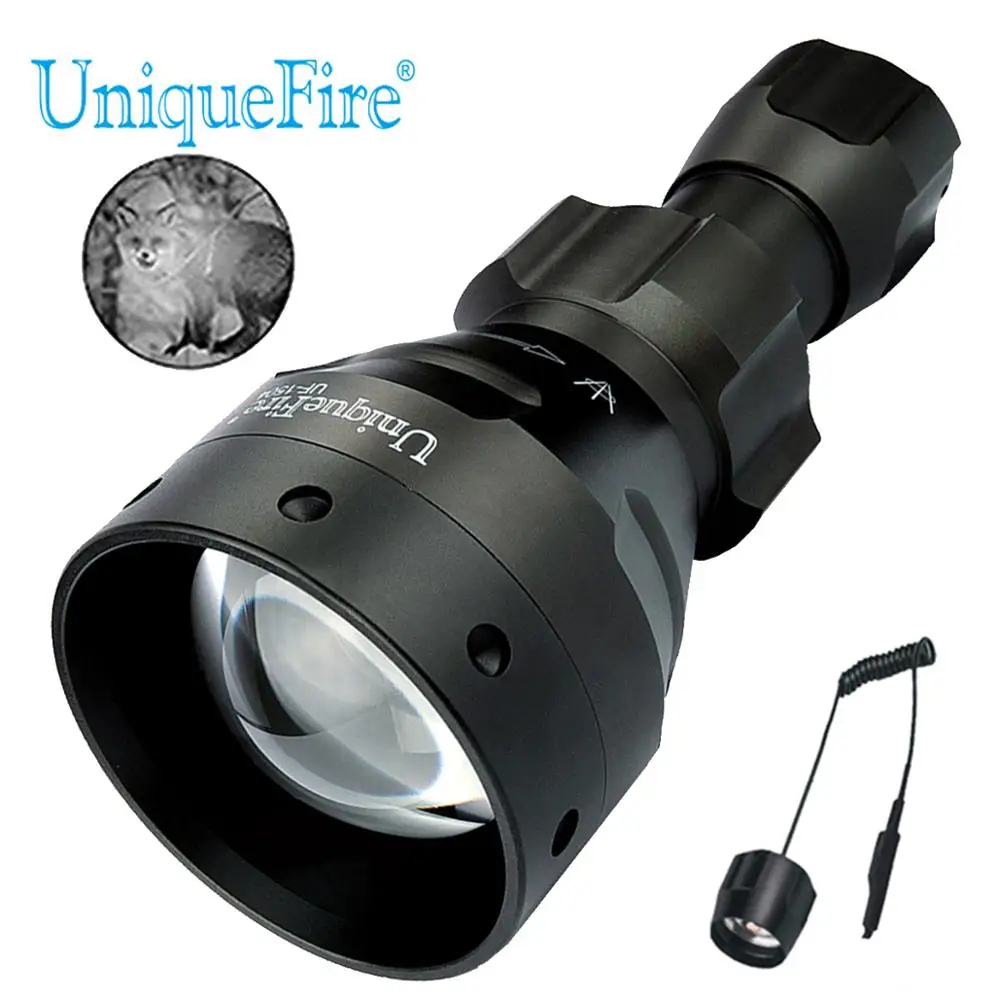 UniqueFire 1504 IR 850nm инфракрасный светильник светодиодный вспышка Zoom 67 мм выпуклая