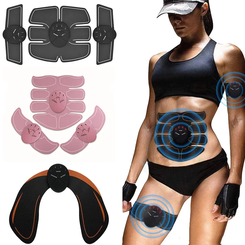 Wireless EMS Muscle Stimulator ABS Abdominal Muscle Trainer Toner Body Fitness Hip Trainer Shaping Patch Sliming Trainer Unisex ems abdominal muscle stimulator trainer usb connect abs fitness equipment training gear muscles electrostimulator toner massage