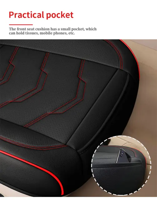 Auto Newer Funda de asiento de automóvil transpirable de lujo para cuatro  estaciones, cojines universales para asiento delantero de automóvil, fundas