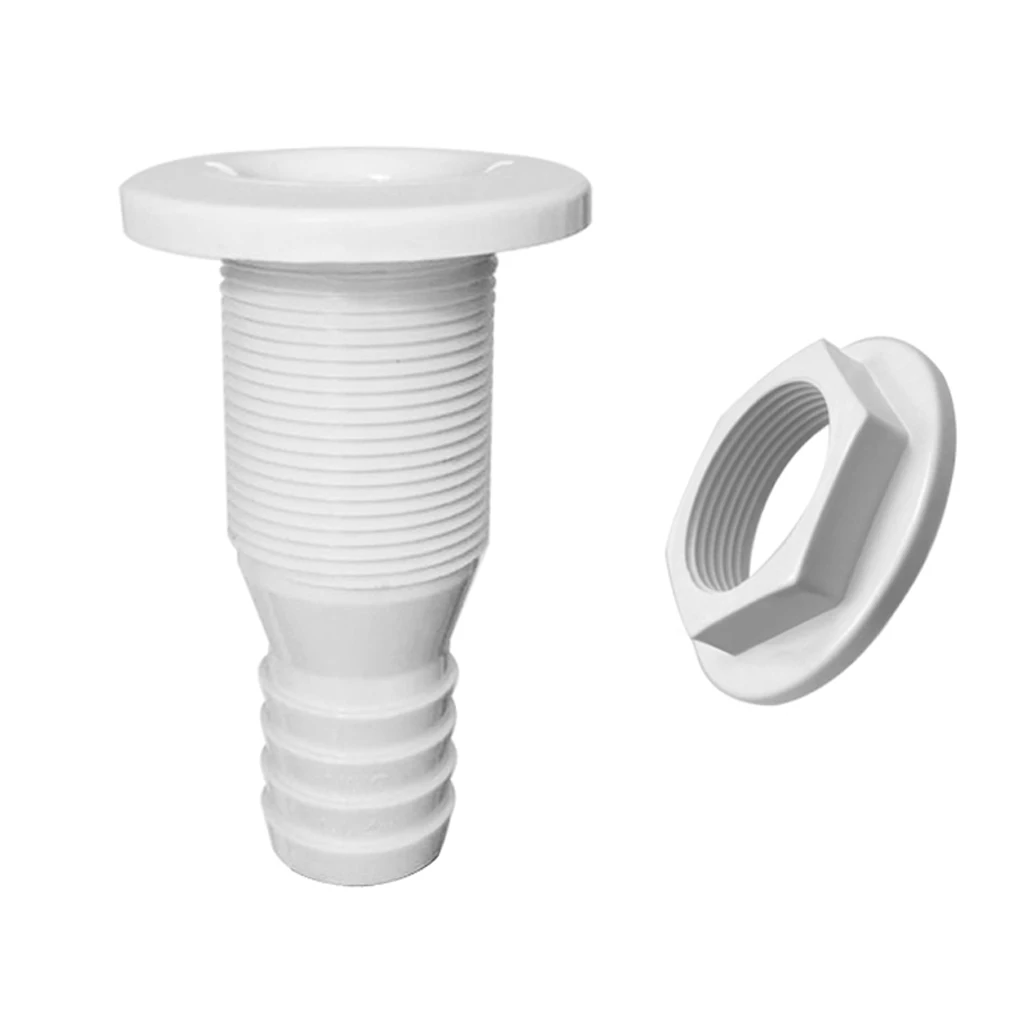 5/8, 3/4, 1, 1-1/4, 1-1/2 Inch Nylon Straight Thru-Hull Hose Plumbing Fitting for Boats Yacht
