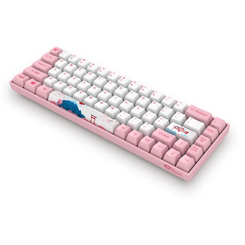 Akko 3068 68 клавиш PBT Keycaps Механическая игровая клавиатура bluetooth 3 0 USB Проводная World Tour