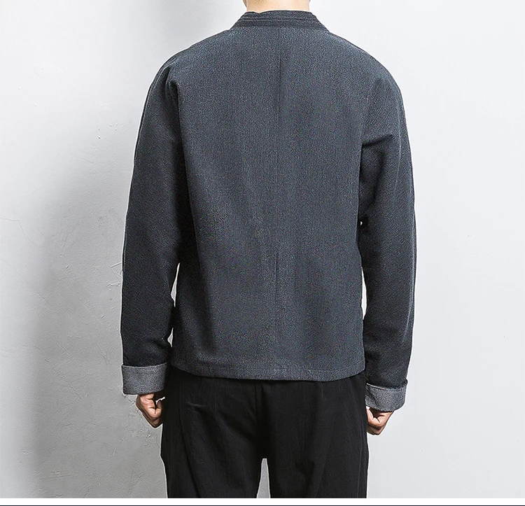 Sinicism Store Мужская Повседневная джинсовая куртка с вышивкой, мужская одежда с пряжкой в китайском стиле, мужские весенние винтажные модные джинсовые пальто