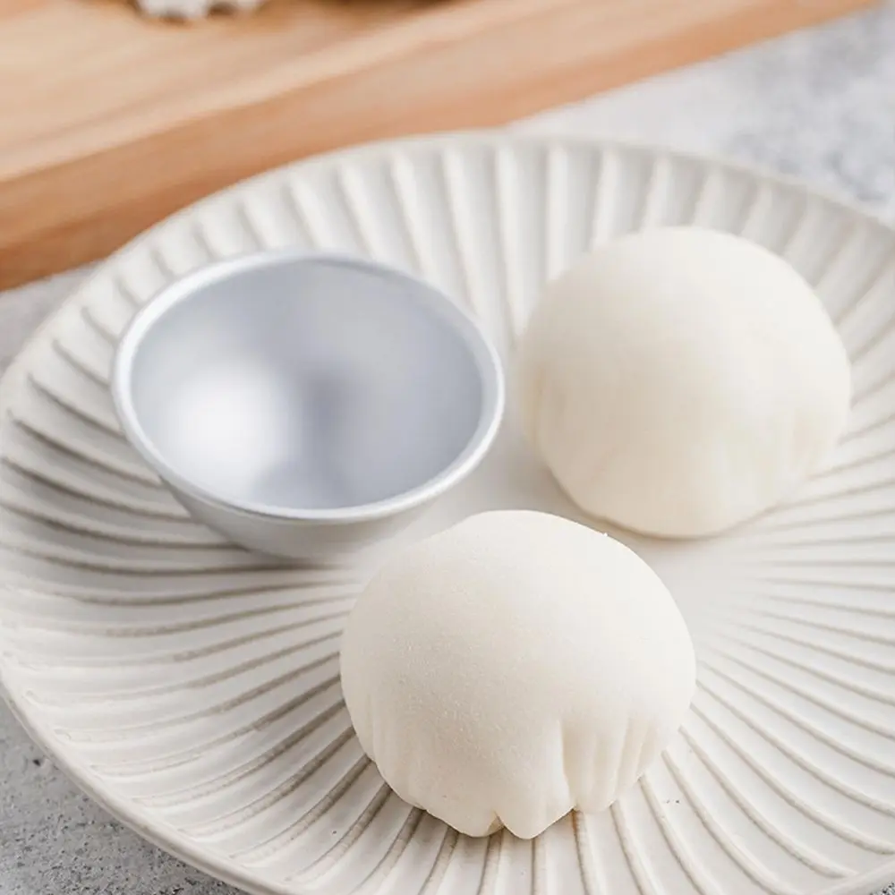 Sphere Bath Pan Tin Baking Half Round Daifuku Dessert Mochi Mold Snowball Cake Pastry Mould 3D Aluminum Ball