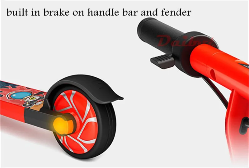 Daibot Portable Electric Scooter 2 Wheel Electric Scooters RemoteHand Brake AdultKids Yellow Folding Electric Kick Scooters  (20)