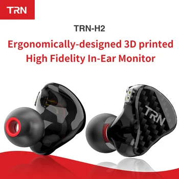 

TRN H2 3D Print In Ear Earphone HIFI Dynamic Drive Monitor Running Sports Earbud Bass Headset Detachable Detach 2Pin X6 V80 V90