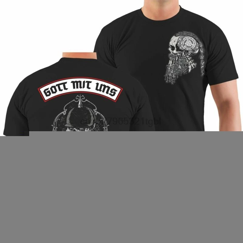 T-Shirt Gott mit uns Germanen Wikinger Deutsche Bismarck Valknut Vikings Odin | Мужская одежда