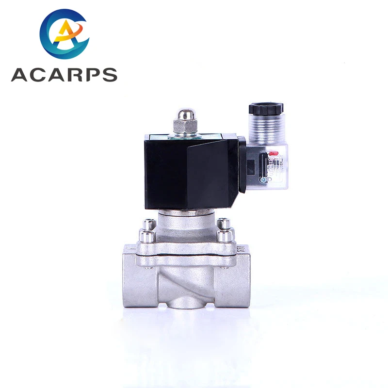 

3/8" Normally Closed Stainless Steel Solenoid Valve IP65 DN10 Pipe Control Switch Water Valves 12V 24V 110V 220V