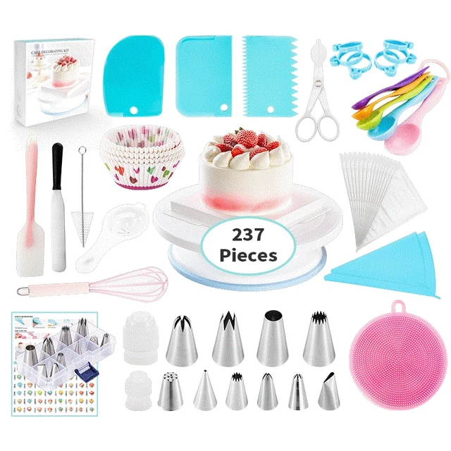 Cake Decorating Supplies Kit for Beginners, 237 Pieces, Ultimate ...