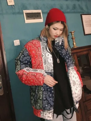 Зимнее уличное утолщенное ретро-пальто с цветком кешью, женские свободные теплые модные парки из хлопка BF