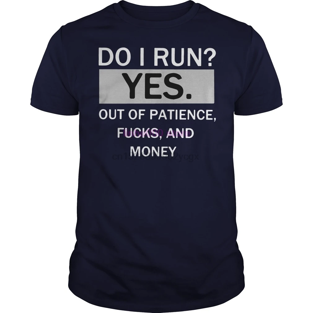 Мужская рубашка с надписью Do I run |