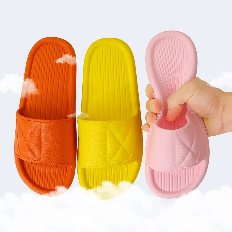 Indoor Slippers luxury Women Indoor Home Slippers Summer Comfortable Non-slip Flip Flops Bath Slippers Couple Family Flat Shoes Hotel Sandal Slippers Indoor Slippers hot