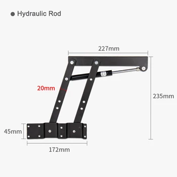 

1 Pair Lift Up Coffee Table Mechanism Table Furniture Hardware Fitting Usage For Table Cabinet Hinges Spring Desk