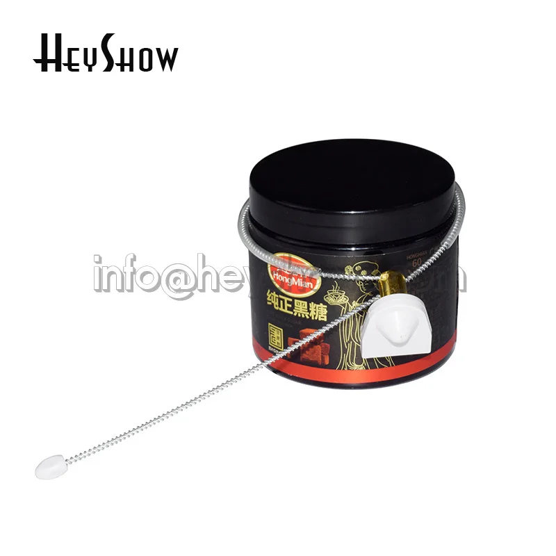 50pcs Anti-Theft Security Lock Tags Hard Label EAS AM 58KHz for round Bottles Wire Length 50cm Max Dia 14cm 30*35*35mm
