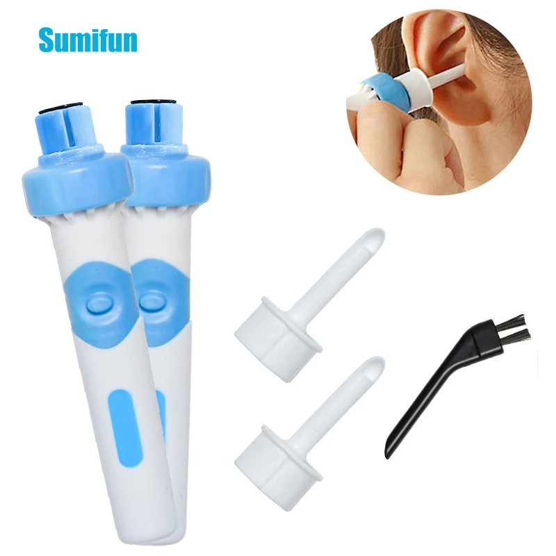 

Sumifun 2 Sets Electric Ear Cleaner Soft Spiral Cleaning Ear Wax Pick Removal Painless Cleaning Tool