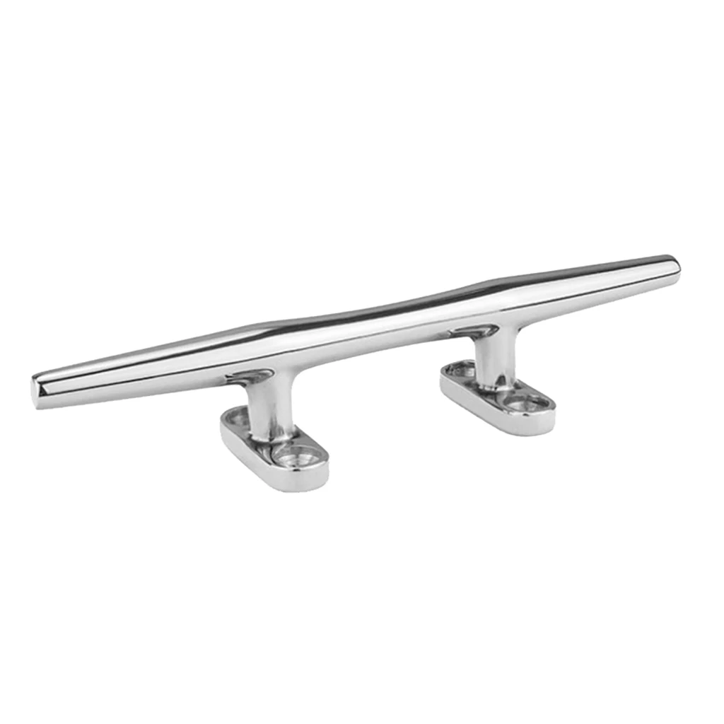 Boat Cleat 8 inch Open Base, Heavy Duty Marine Grade 316 Stainless Steel Mooring Accessories - 20cm