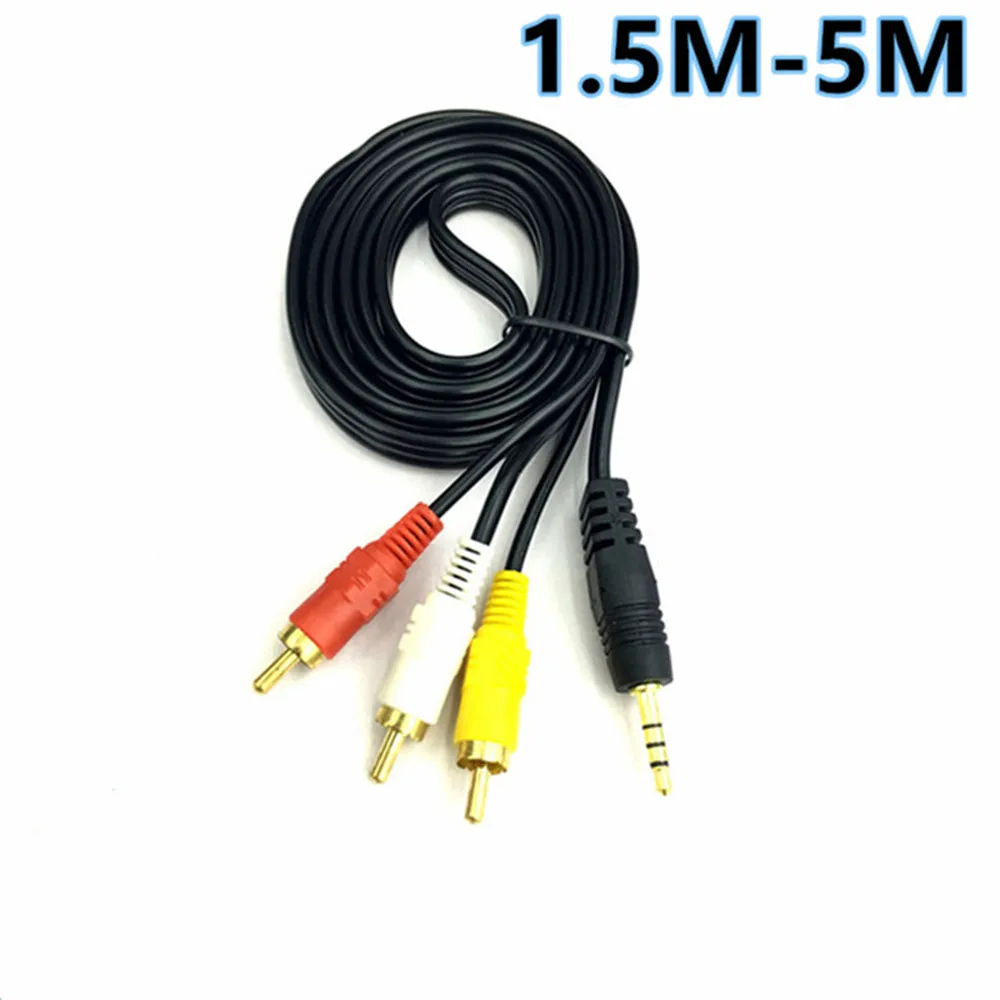 3RCA штекер к 3 RCA Композитный Аудио Видео AV кабель 3X Розничная и оптовая продажа 1 5 м