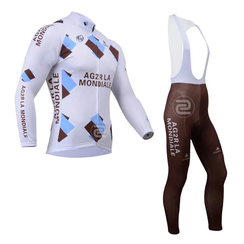 Велоспорт Джерси Брюки-набор велосипед Bib Pro-Team Maillot Весна с длинным рукавом Ropa-Ciclismo