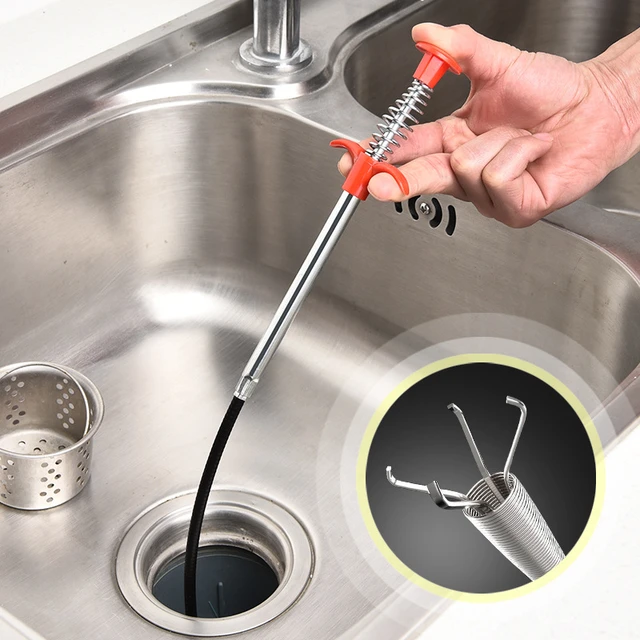 Multifunctional Spring Pipe Dredging Tool Drain Snake Drain Cleaner Sticks Clog  Remover Cleaning Household for Kitchen 60/90/160 - AliExpress