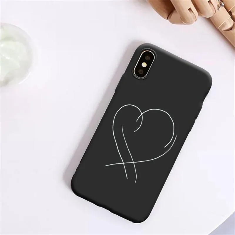 Чехол для телефона с надписью Love yourself Flower kpop для iPhone 7 11 Pro XS MAX XR X 6 6s 8 Plus, мягкий силиконовый чехол с абстрактным рисунком - Цвет: HSR-23707