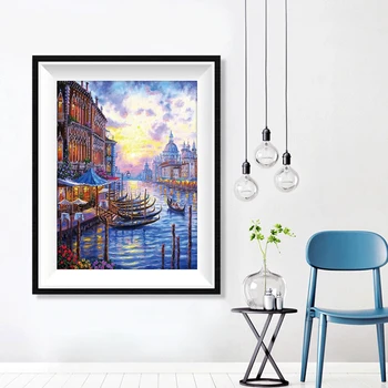 

5D DIY Diamond Painting Beautiful House Scenery Embroidery AB Drill Cross Stitch Canvas Lace Mosaic Needlework Home Decor Gift