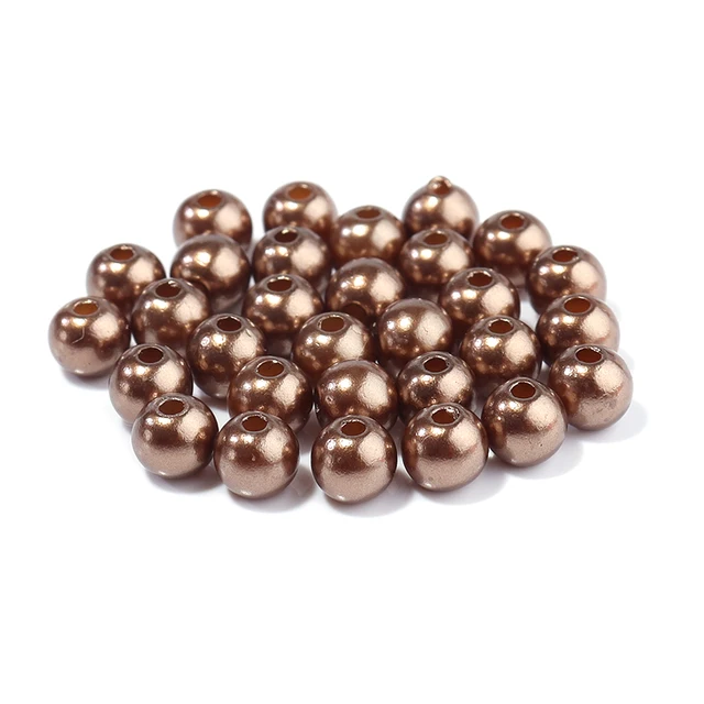 1000pcs 3-10mm Round ABS Imitation Pearl Beads Loose Beads Plastic Acrylic Spacer Bead For Jewelry Making Diy Bracelet Necklace Coffee